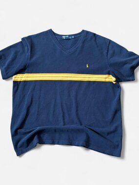 Vintage Polo Ralph Lauren Knit V Neck Striped T Shirt